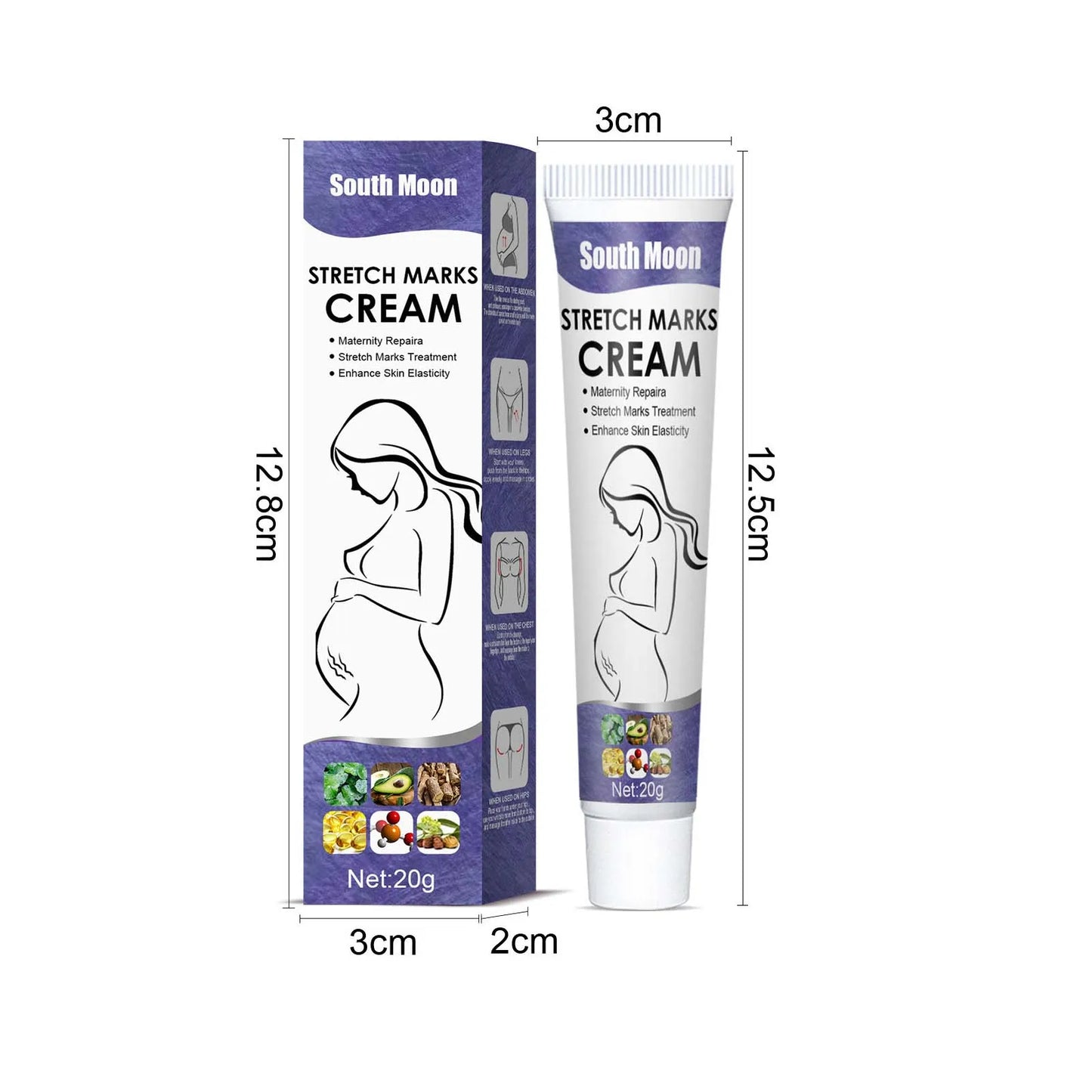 Crema para eliminar estrías del embarazo – Mejora la elasticidad, difumina líneas de crecimiento, suaviza, nutre, humecta y reafirma – Cuidado de la piel